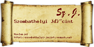Szombathelyi Jácint névjegykártya